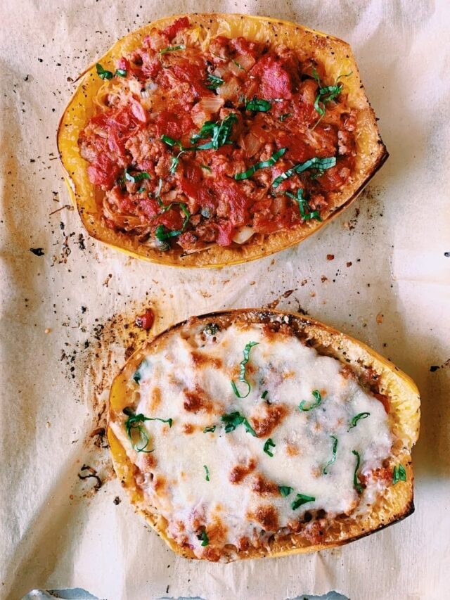 SPAGHETTI SQUASH BOATS