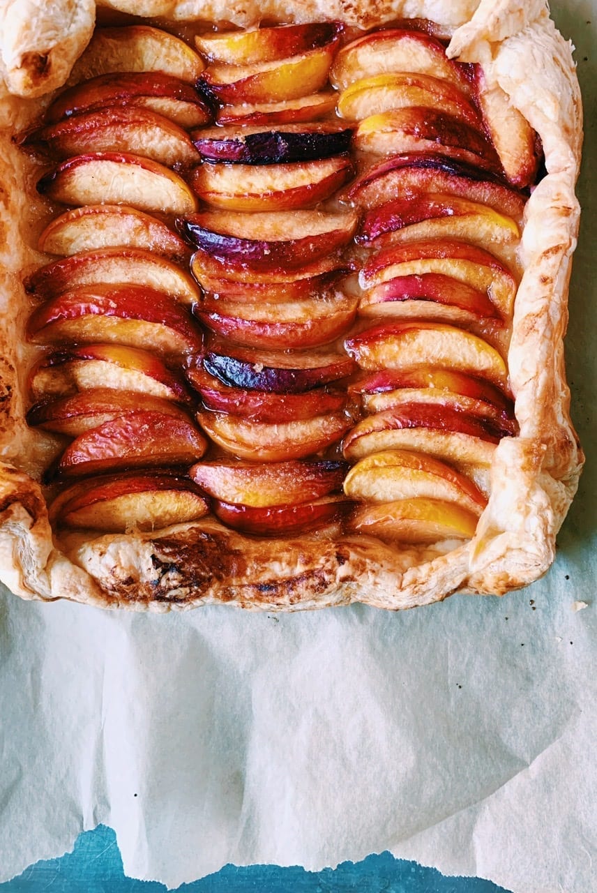 simple nectarine tart