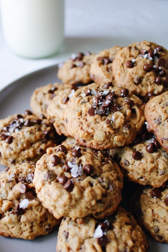Peanut butter chocolate chip oatmeal cookies