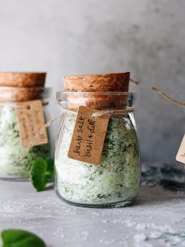 two jars of herb salt