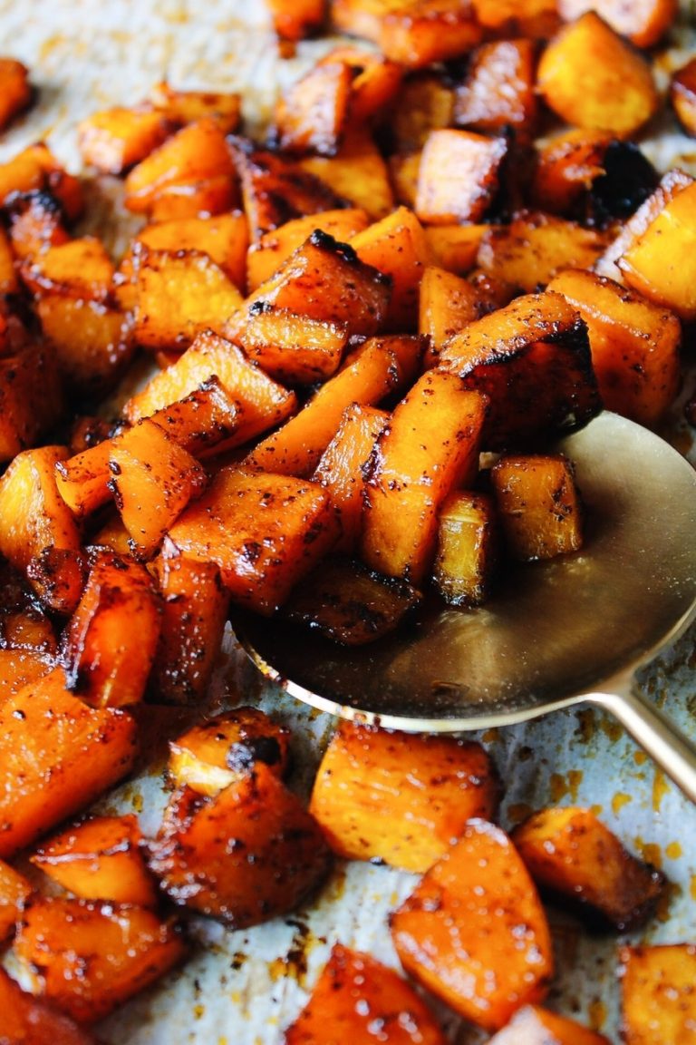 Sweet and Spicy Roasted Butternut Squash - The Fig Jar