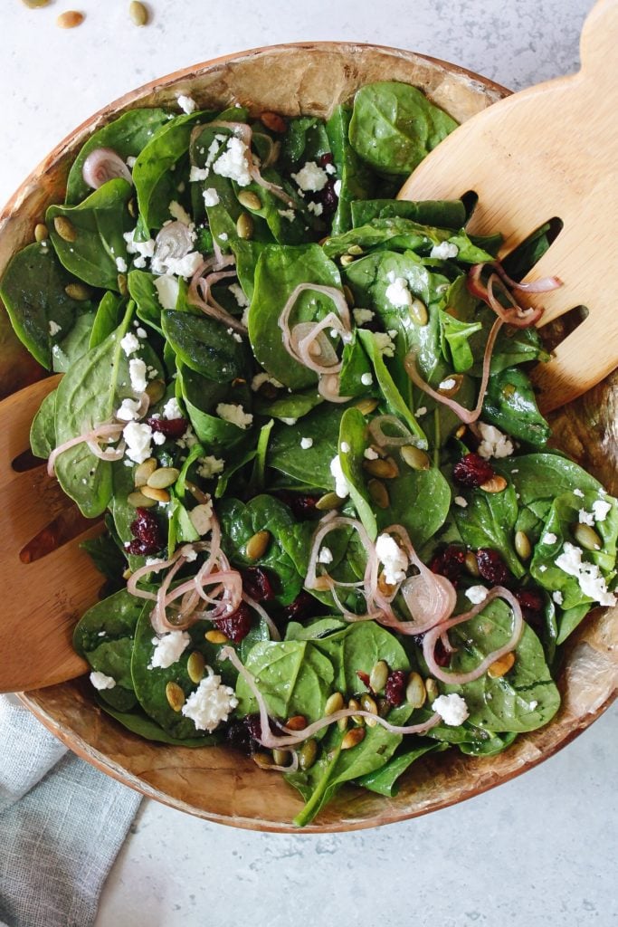 Spinach, Cranberry and Goat Cheese Salad - The Fig Jar