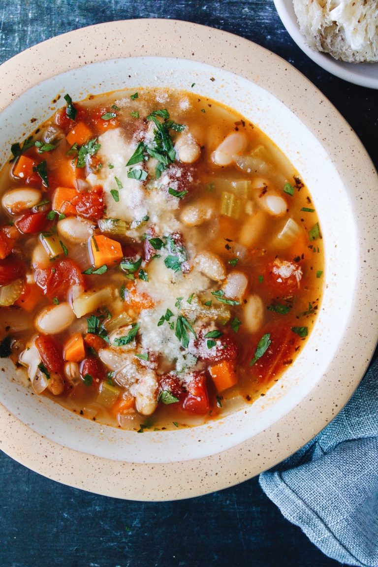 Hearty Tuscan Vegetable Bean Soup (Easy Recipe) - The Fig Jar