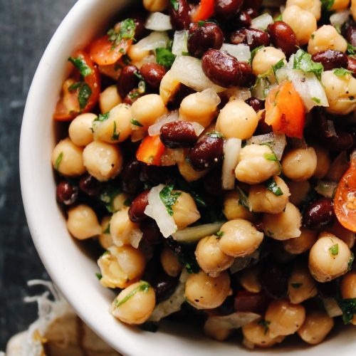 Chickpea and black bean salad (balela salad) - The Fig Jar