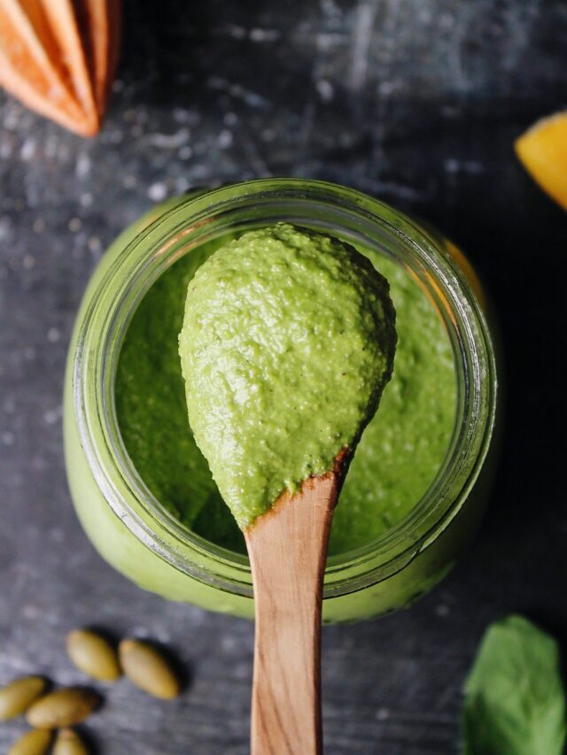 PUMPKIN SEED PESTO (DAIRY FREE, NUT FREE)