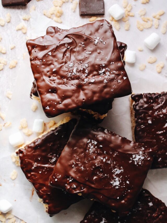 CHOCOLATE COVERED RICE KRISPIE TREATS