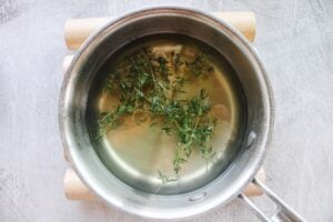 thyme simple syrup after cooking