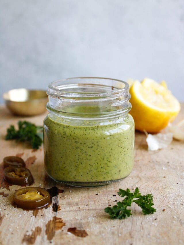 jalapeño sauce in a jar