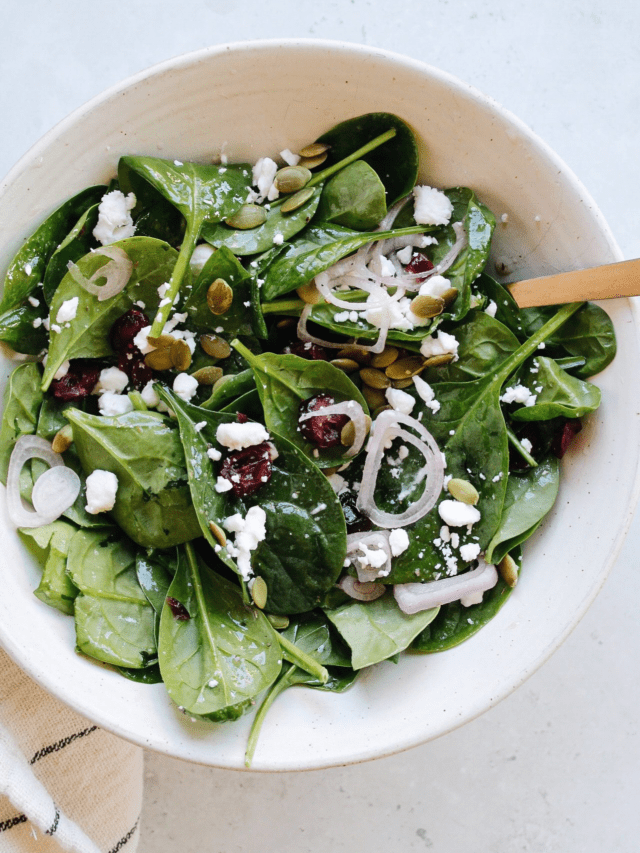 SPINACH AND GOAT CHEESE SALAD