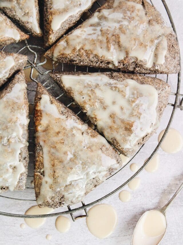 BUCKWHEAT SCONES WITH MAPLE GLAZE