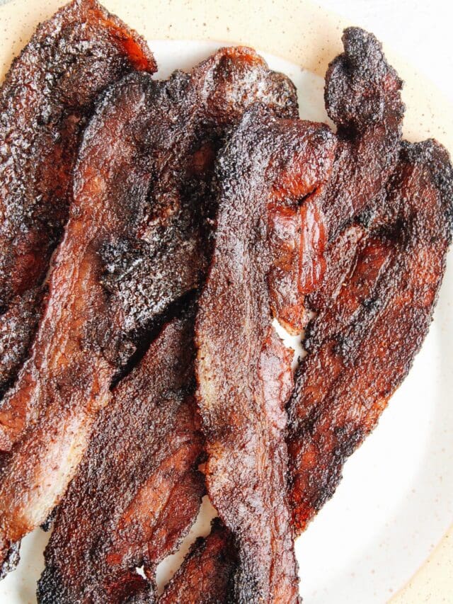 chipotle bacon on a plate