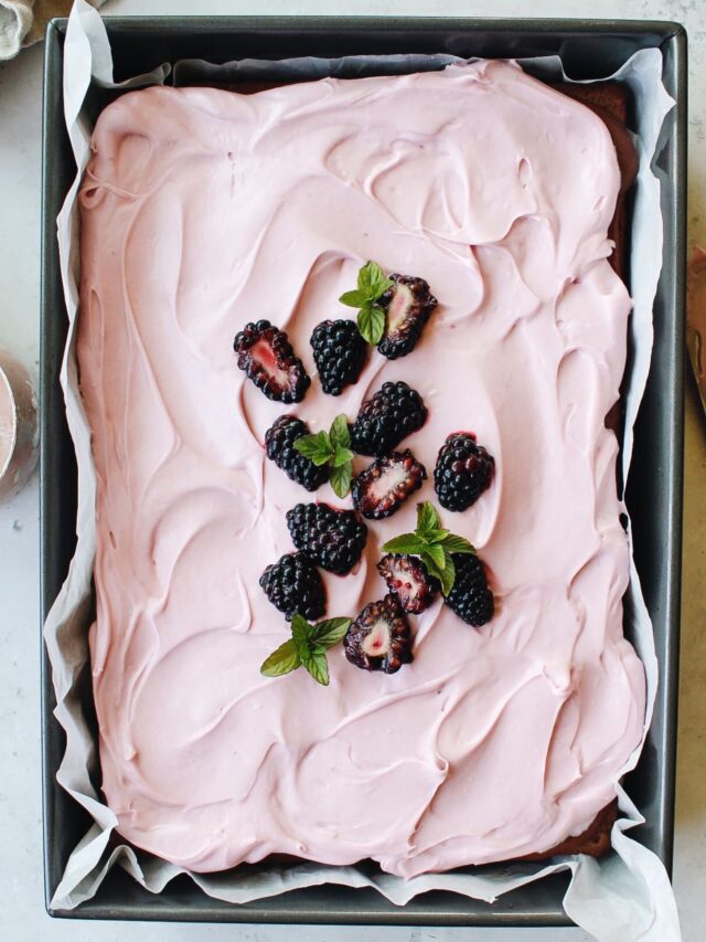 blackberry chocolate cake with cream cheese frosting