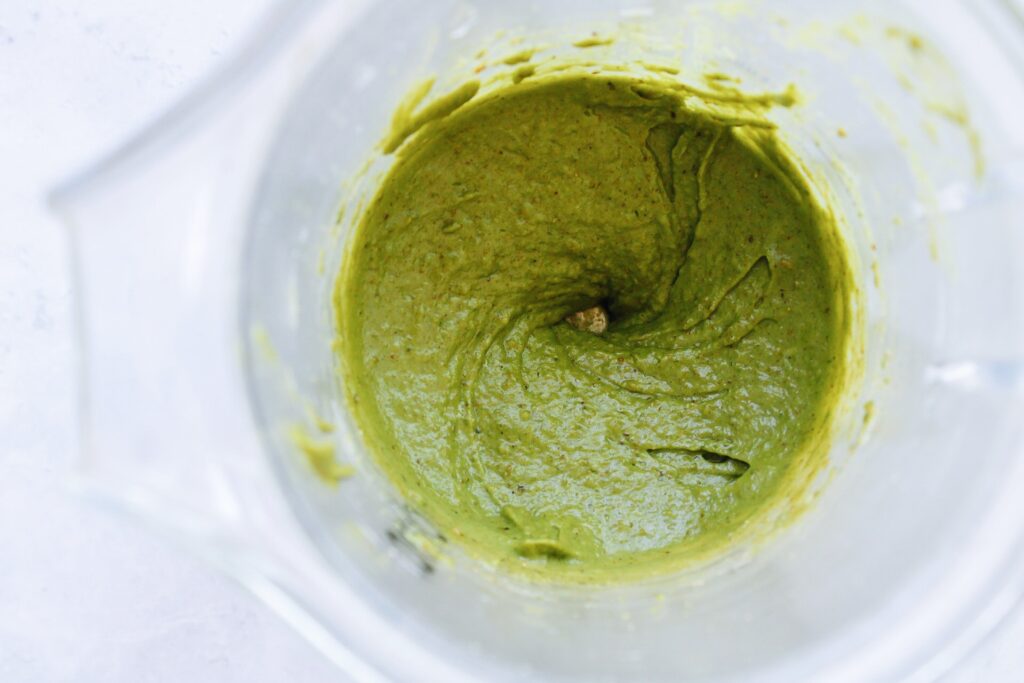 pesto in a blender