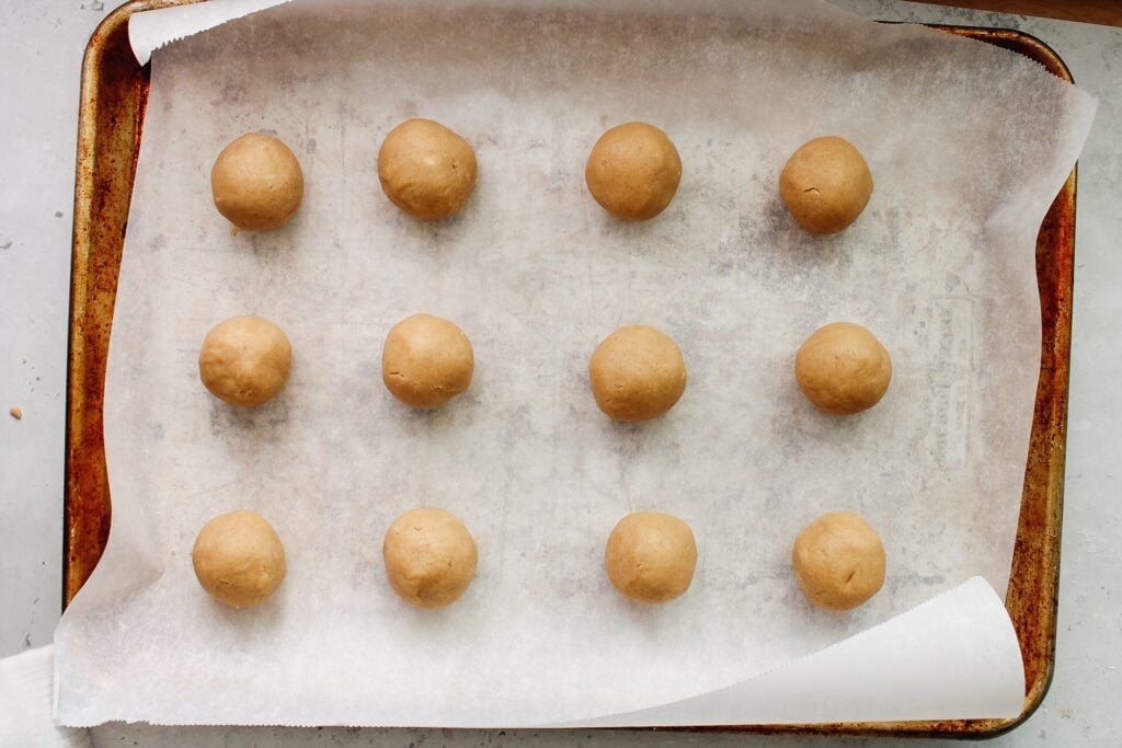 Chai shortbread cookies before baking