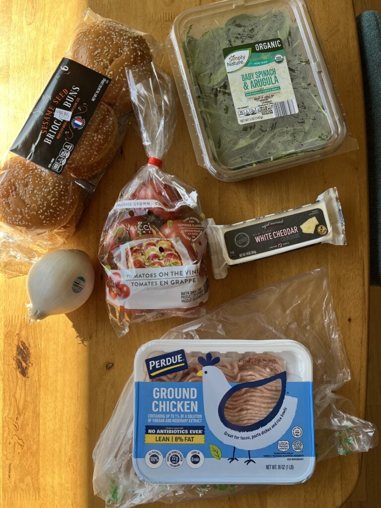 aldi ingredients for ground chicken burgers